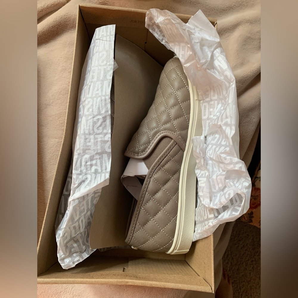 Steve Madden Shoes | Steve Madden Beige Slip on Sneakers